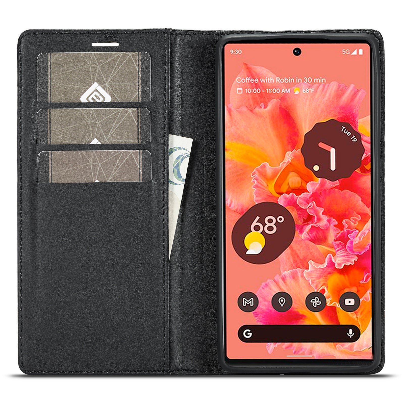 LC.IMEEKE for Google Pixel 6a Carbon Fiber Texture Phone Wallet Case PU Leather Stand Full Protection Flip Phone Cover LC.IMEEKE for Google Pixel 6a Carbon Fiber Texture Phone Wallet Case PU Leather Stand Full Protection Flip Phone Cover